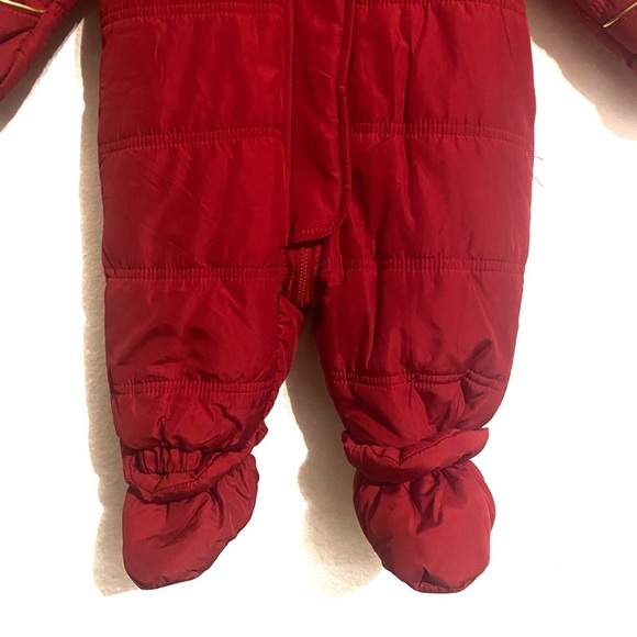 First Impressions Infant Babies Full Body Snow Suit Sz 0-3 Month Girls Bow - Picture 4 of 5